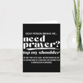 Carte Need Prayer Tap My Shoulder Christian Men Women (o (Devant)