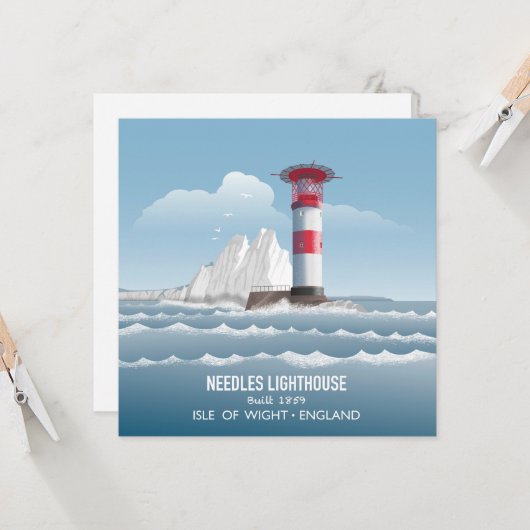 Carte Needles Lighthouse (Devant/Arrière en situation)