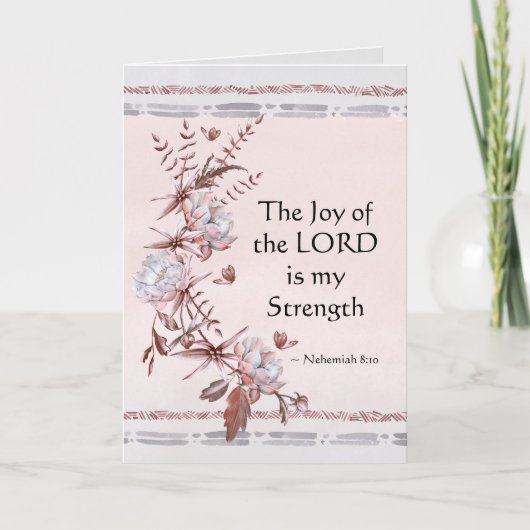 Carte Nehemiah 8:10 The Joy of the Lord is my Strength (Devant)