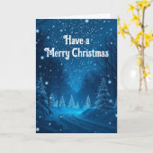 Carte Neige de Noël Noël (Fleur jaune)