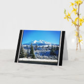 Carte Neige d'hiver à Mount Shasta, CA (Fleur jaune)