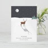 Carte Neige du renne clair de lune (Debout devant)