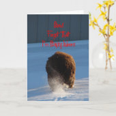 Carte Neige! Oubliez Ça ! Je reste à l'intérieur, les mo (Fleur jaune)