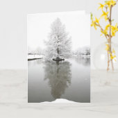 Carte Neige réfléchissante blanche (Fleur jaune)