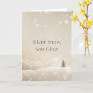 Carte Neige Silencieuse, Lumière Douce ;Élégance Minimal