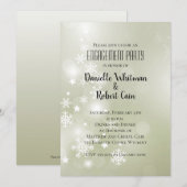 Carte Neige sur Abstrait Élégant Aquarelle Sauge (Devant / Derrière)