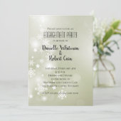 Carte Neige sur élégante aquarelle abstraite de sauge (Debout devant)