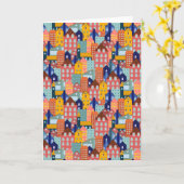 Carte Neighborhood Block City Houses Pattern (Fleur jaune)