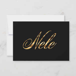 Carte Nele gold Design Lettering