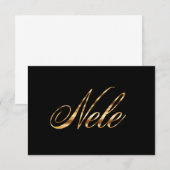 Carte Nele gold Design Lettering (Devant / Derrière)