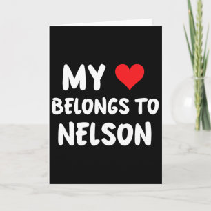 Carte Nelson - Mon cœur appartient à Nelson - Amour