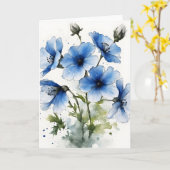 Carte Nemophila - Fleurs aquarelle (Fleur jaune)