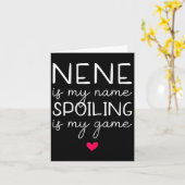 Carte Nene Est Mon Nom Spoiling Est Mon Jeu Drôle (Fleur jaune)