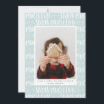 Carte Neneige beaucoup de plaisir texte de script photo<br><div class="desc">Joyeux script photo texte carte de vacances moderne. La couleur du dossier peut être changée pour convenir à votre photo. Faisant partie d'une collection de vacances d'hiver amusante.</div>