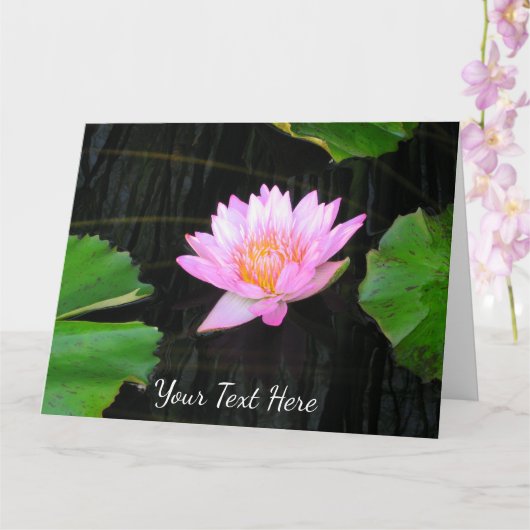 Carte Nénuphar Lotus Rose (Orchidée)