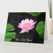 Carte Nénuphar Lotus Rose (Devant)