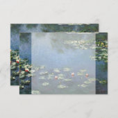 Carte Nénuphars de Claude Monet, Fleurs Vintages (Devant / Derrière)