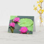 Carte Nénuphars roses (Fleur jaune)