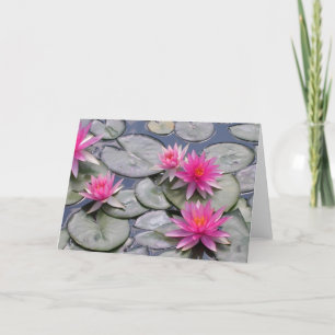 Carte Nénuphars roses