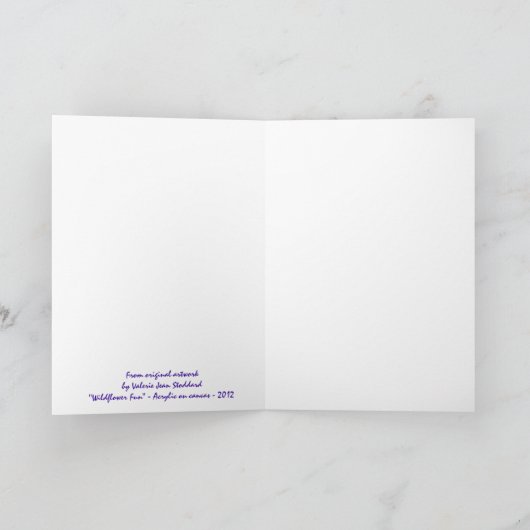 Carte N'envoyez pas simplement une carte, envoient l'art (Intérieur)