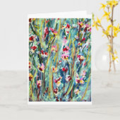 Carte N'envoyez pas simplement une carte, envoient l'art (Fleur jaune)