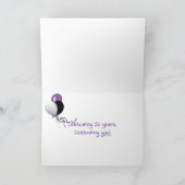 Carte néon 50e anniversaire signe et ballon dans les feu (Intérieur)