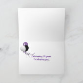 Carte néon 75e anniversaire signe et ballon dans les feu (Intérieur)