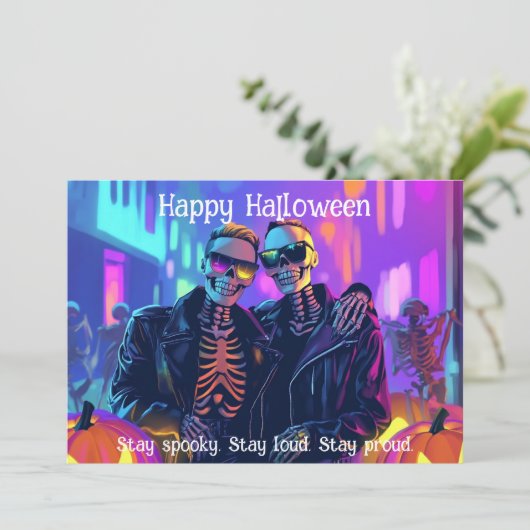 Carte Neon Bone Babes 🌈🎃 (Debout devant)