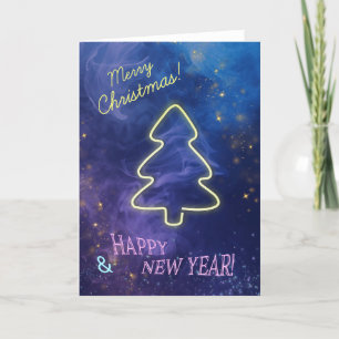Carte Neon Christmas Tree