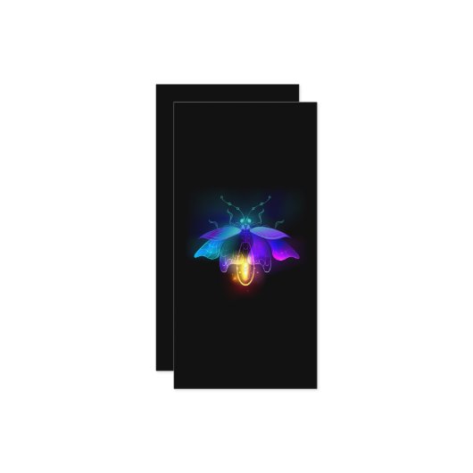 Carte Neon Firefly sur noir (Devant/Arrière en situation)
