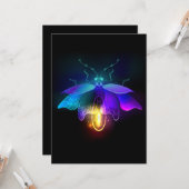 Carte Neon Firefly sur noir (Devant/Arrière en situation)