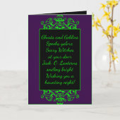 Carte Neon Halloween (Fleur jaune)