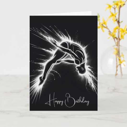 Carte Neon High Diver Sur Noir (Fleur jaune)