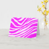 Carte Neon Pink Zebra (Fleur jaune)