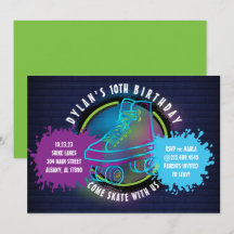 NEON ROLLER SKATING GLOW NEON GREEN Birthday Party