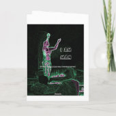 Carte Neon Transparent Man Reaching For The Sky Je SUIS  (Dos)