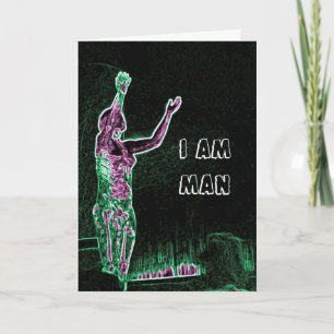 Carte Neon Transparent Man Reaching For The Sky Je SUIS 