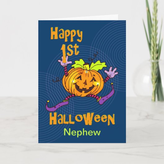 Carte Nephew 1er Halloween Happy Citrouille (Devant)