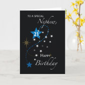 Carte Nephew 21e anniversaire Star Inspirational Blue Bl (Fleur jaune)