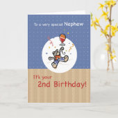 Carte Nephew 2e Bear Balloon Anniversaire (Fleur jaune)
