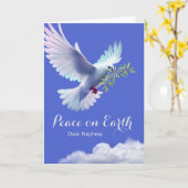 Carte Nephew Christmas Peace Dove Olive Branch (Fleur jaune)
