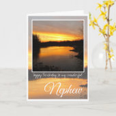 Carte Nephew d'anniversaire, Réflexion du lever de solei (Fleur jaune)