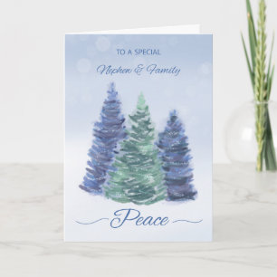 Carte Nephew et vacances en famille Paix Arbres À feuill