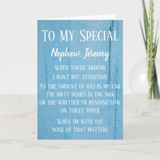 Carte Nephew Funny Blue Birthday Card (Devant)