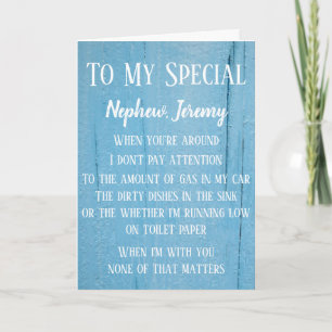 Carte Nephew Funny Blue Birthday Card