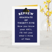 Carte Nephew Graduation 2025 (Fleur jaune)