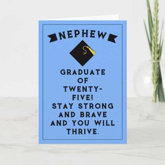 Carte Nephew Graduation 2025 (Devant)