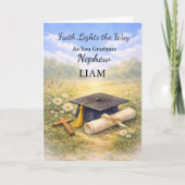 Carte Nephew Graduation Christian Personalized Faith (Devant)