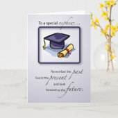 Carte Nephew, Graduation Félicitations Se souvenir de Pa (Fleur jaune)