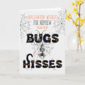 Carte Nephew Halloween Bugs et Hisses (Fleur jaune)